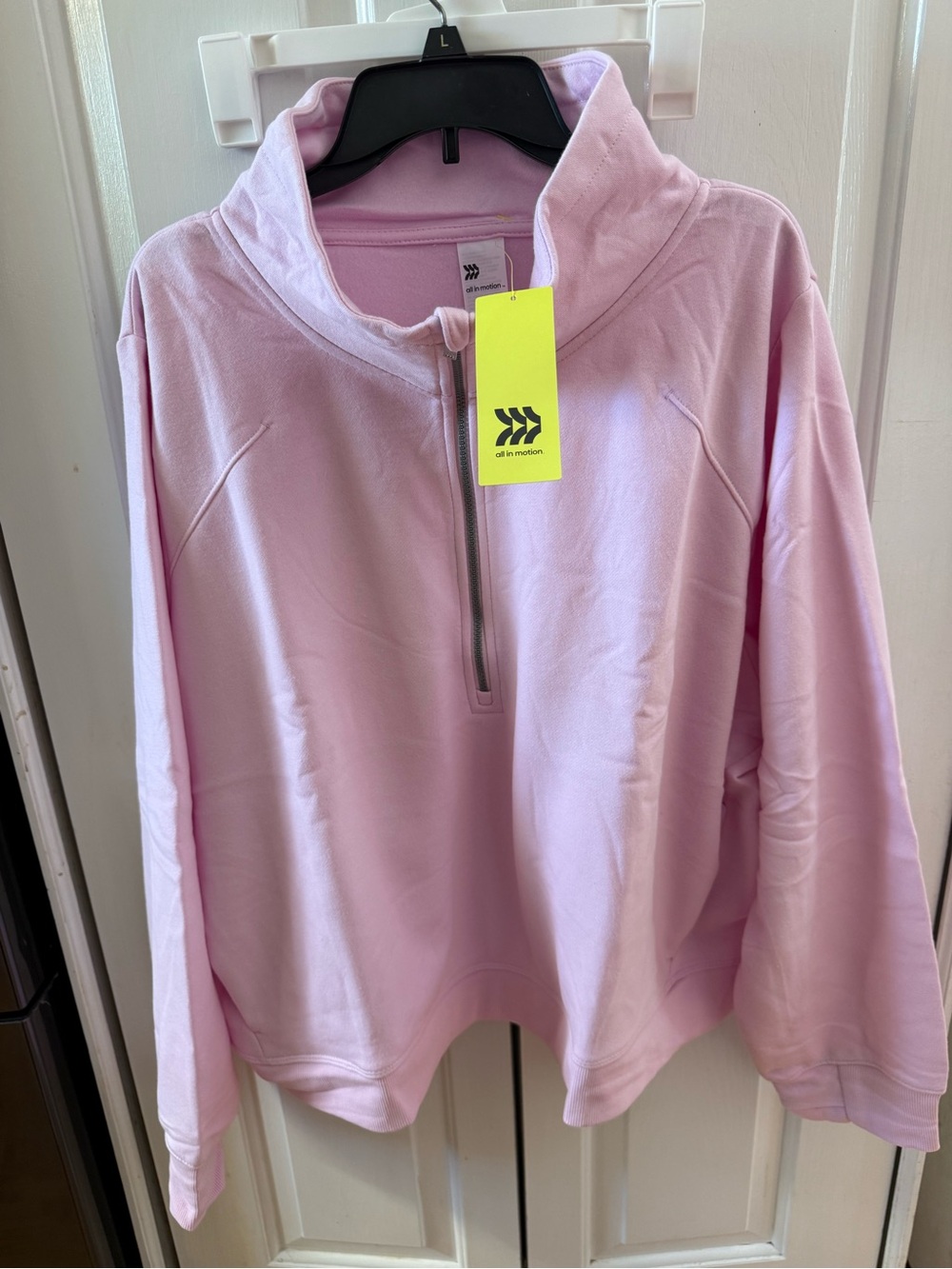All In Motion CORE FLEECE 1/2 ZIP Size 4X Light Pink